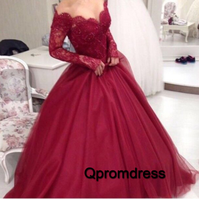 big red prom dress